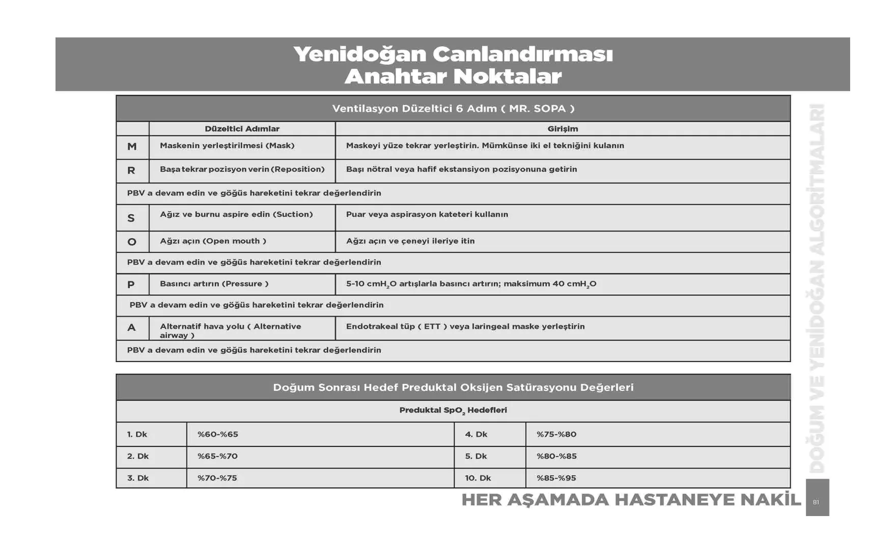 Yenidoğan Canlandırması — resmî akış şeması, sayfa 81
