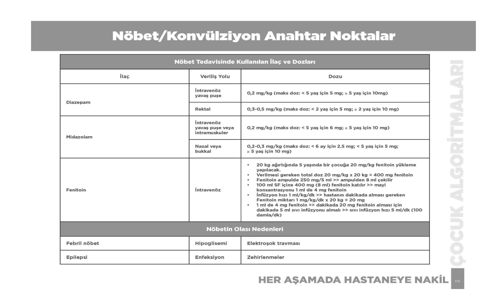 Nöbet / Konvülziyon — resmî akış şeması, sayfa 115