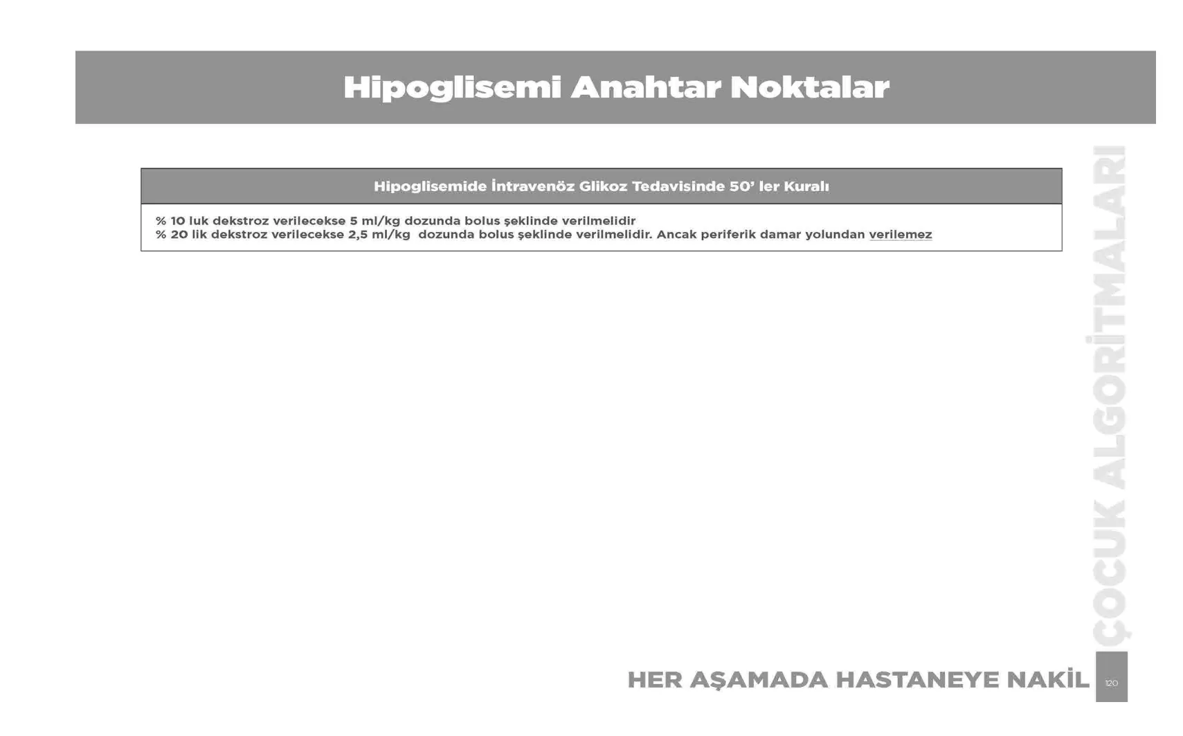 Hipoglisemi — resmî akış şeması, sayfa 120